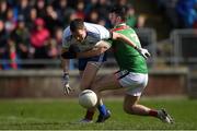 24 March 2019; Conor McManus of Monaghan is tackled by Brendan Harrison of Mayo during the Allianz Football League Division 1 Round 7 match between Mayo and Monaghan at Elverys MacHale Park in Castlebar, Mayo. Photo by Piaras Ó Mídheach/Sportsfile