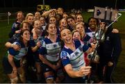 26 March 2019; The Suttonians team celebrate following the Bank of Ireland Leinster Rugby Women’s Division 1 Cup Final match between Suttonians RFC and Tullow RFC at Naas RFC in Naas, Kildare. Photo by Ramsey Cardy/Sportsfile
