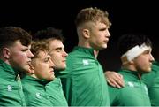 15 March 2019; Ireland players before the U20 Six Nations Rugby Championship match between Wales and Ireland at Zip World Stadium in Colwyn Bay, Wales. Photo by Piaras Ó Mídheach/Sportsfile