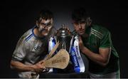 27 March 2019; In attendance at the 2019 Allianz Hurling League Final preview in Croke Park are Jamie Barron of Waterford, left, and Aaron Gillane of Limerick with the Allianz Hurling League Division 1 trophy. 2019 marks the 27th year of Allianz’ support of courage on the field of play through its sponsorship of the Allianz Football and Hurling Leagues. Waterford meet Limerick in this Sunday’s Division 1 decider at Croke Park at 2pm. Photo by Brendan Moran/Sportsfile