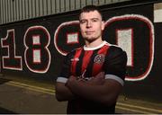 27 March 2019; James Finnerty of Bohemians during a media day at Dalymount Park in Dublin. Photo by Matt Browne/Sportsfile