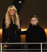 26 March 2019; Claudine and Robert Keane watch on prior to the UEFA EURO2020 Group D qualifying match between Republic of Ireland and Georgia at the Aviva Stadium, Lansdowne Road in Dublin. Photo by Stephen McCarthy/Sportsfile