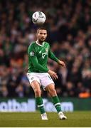 26 March 2019; Conor Hourihane of Republic of Ireland during the UEFA EURO2020 Group D qualifying match between Republic of Ireland and Georgia at the Aviva Stadium, Lansdowne Road in Dublin. Photo by Stephen McCarthy/Sportsfile