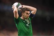26 March 2019; Seamus Coleman of Republic of Ireland during the UEFA EURO2020 Group D qualifying match between Republic of Ireland and Georgia at the Aviva Stadium, Lansdowne Road in Dublin. Photo by Stephen McCarthy/Sportsfile