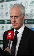 26 March 2019; Republic of Ireland manager Mick McCarthy speaks to media following the UEFA EURO2020 Group D qualifying match between Republic of Ireland and Georgia at the Aviva Stadium, Lansdowne Road in Dublin. Photo by Stephen McCarthy/Sportsfile