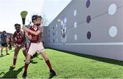 28 March 2019; St Aidan's SNS, in conjunction with the Lauritzen foundation, opened their state of the art hurling wall on the school grounds today. St Aidan's SNS strive to improve physical fitness and participation in Gaelic games amongst its pupils as well as building upon existing relationships within the community and the local GAA club in Tallaght, St Marks. In attendance at the launch is Zara Quirke, aged 10 at the St Aidan's SNS hurling wall opening ceremony at St Aidans Senior National School in Tallaght, Dublin. Photo by Sam Barnes/Sportsfile
