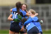 29 March 2019; St Patrick's players celebrate after the Lidl All Ireland Post Primary School Senior ‘B’ Championship Final match between Coláiste Bhaile Chláir, Claregalway, Co Galway, and St Patrick's Academy, Dungannon, Co Tyrone, at Páirc Seán Mac Diarmada in Carrick-on-Shannon, Leitrim. Photo by Piaras Ó Mídheach/Sportsfile