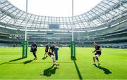 29 March 2019; Dan Leavy, left, and Rhys Ruddock during the Leinster Rugby captain's run at the Aviva Stadium in Dublin. Photo by Ramsey Cardy/Sportsfile