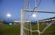 29 March 2019; A detailed view of goal netting in Tallaght Stadium ahead of the SSE Airtricity League Premier Division match between Shamrock Rovers and UCD at Tallaght Stadium in Dublin. Photo by Eóin Noonan/Sportsfile