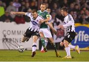29 March 2019; Karl Sheppard of Cork City in action against Sean Hoare, left, and Sean Murray of Dundalk during the SSE Airtricity League Premier Division match between Dundalk and Cork City at Oriel Park in Dundalk, Louth. Photo by Ben McShane/Sportsfile