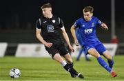 29 March 2019; Sam Todd of Finn Harps in action against Aaron Drinan of Waterford during the SSE Airtricity League Premier Division match between Waterford and Finn Harps at the RSC in Waterford. Photo by Matt Browne/Sportsfile