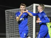 29 March 2019; Aaron Drinan, left, of Waterford celebrates with team-mate Kevin Lynch after scoring the first goal during the SSE Airtricity League Premier Division match between Waterford and Finn Harps at the RSC in Waterford. Photo by Matt Browne/Sportsfile