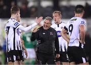 29 March 2019; Dundalk first team coach John Gill celebrates following the SSE Airtricity League Premier Division match between Dundalk and Cork City at Oriel Park in Dundalk, Louth. Photo by Stephen McCarthy/Sportsfile