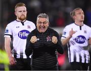 29 March 2019; Dundalk first team coach John Gill celebrates following the SSE Airtricity League Premier Division match between Dundalk and Cork City at Oriel Park in Dundalk, Louth. Photo by Stephen McCarthy/Sportsfile