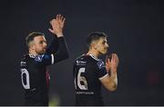 29 March 2019; Keith Ward, left, and Keith Buckley of Bohemians claps the supporters following their side's victory during the SSE Airtricity League Premier Division match between Bohemians and St Patrick's Athletic at Dalymount Park in Dublin. Photo by Seb Daly/Sportsfile