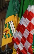 30 March 2019; Flags of Donegal and Derry on sale before the Allianz Football League Division 4 Final between Derry and Leitrim at Croke Park in Dublin. Photo by Ray McManus/Sportsfile