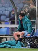 30 March 2019; Joey Carbery of Munster sits on the bench with an ice pack on his leg after being substituted during the Heineken Champions Cup Quarter-Final match between Edinburgh and Munster at BT Murrayfield Stadium in Edinburgh, Scotland. Photo by Brendan Moran/Sportsfile