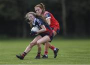 30 March 2019; Dara Kiniry of St Mary's High School in action against Sarah Dillon of Mercy SS Ballymahon during the Lidl All-Ireland Post-Primary Schools Senior C Final match between Mercy SS, Ballymahon, Co Longford, and St Mary’s High School, Midleton, Co Cork, at St Rynagh’s GAA in Banagher, Co Offaly. Photo by Piaras Ó Mídheach/Sportsfile