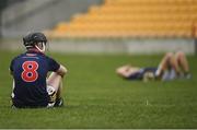 30 March 2019; Dean Bray of Castlecomer Community School looks dejected following the Masita GAA All-Ireland Hurling Post Primary Schools Paddy Buggy Cup Final match between St. Raphael's College Loughrea and Castlecomer CS in Bord na Móna O'Connor Park in Tullamore, Offaly. Photo by Harry Murphy/Sportsfile