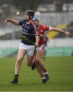 30 March 2019; Thomas Brennan of Castlecomer Community School in action against Shane Morgan of St Raphael's College Loughrea during the Masita GAA All-Ireland Hurling Post Primary Schools Paddy Buggy Cup Final match between St. Raphael's College Loughrea and Castlecomer CS in Bord na Móna O'Connor Park in Tullamore, Offaly. Photo by Harry Murphy/Sportsfile