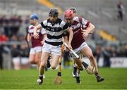 30 March 2019; Cian Kenny of St. Kieran's College in action against Jason Reilly of Presentation College Athenry during the Masita GAA All-Ireland Hurling Post Primary Schools Croke Cup Final between St. Kieran's College and Presentation College Athenry at O'Connor Park in Tullamore, Offaly. Photo by Harry Murphy/Sportsfile