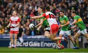 30 March 2019; Shane Quinn of Leitrim in action against Shane McGuigan of Derry during the Allianz Football League Division 4 Final between Derry and Leitrim at Croke Park in Dublin. Photo by Ray McManus/Sportsfile