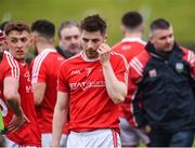 30 March 2019; A disappointed John Clutterbuck of Louth after the Allianz Football League Roinn 3 Round 6 match between Louth and Westmeath at the Gaelic Grounds in Drogheda, Louth. Photo by Oliver McVeigh/Sportsfile
