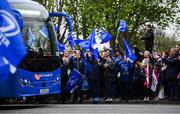 30 March 2019; The Leinster team bus arrives prior to the Heineken Champions Cup Quarter-Final between Leinster and Ulster at the Aviva Stadium in Dublin. Photo by Stephen McCarthy/Sportsfile