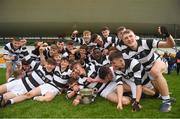 30 March 2019; St. Kieran's College players celebrate with the trophy following the Masita GAA All-Ireland Hurling Post Primary Schools Croke Cup Final between St. Kieran's College and Presentation College Athenry at O'Connor Park in Tullamore, Offaly. Photo by Harry Murphy/Sportsfile