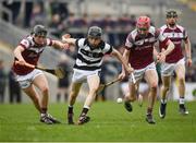 30 March 2019; Cian Kenny of St. Kieran's College in action against Christy Brennan, left, and Jason Reilly of Presentation College Athenry during the Masita GAA All-Ireland Hurling Post Primary Schools Croke Cup Final between St. Kieran's College and Presentation College Athenry at O'Connor Park in Tullamore, Offaly. Photo by Harry Murphy/Sportsfile