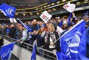 30 March 2019; Leinster supporters during the Heineken Champions Cup Quarter-Final between Leinster and Ulster at the Aviva Stadium in Dublin. Photo by Ramsey Cardy/Sportsfile