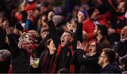 30 March 2019; Ulster supporters react during the Heineken Champions Cup Quarter-Final between Leinster and Ulster at the Aviva Stadium in Dublin. Photo by Stephen McCarthy/Sportsfile
