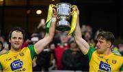 30 March 2019; Donegal joint captains Michael Murphy, left, and Hugh Mcfadden lift the cup after the Allianz Football League Division 2 Final match between Meath and Donegal at Croke Park in Dublin. Photo by Ray McManus/Sportsfile