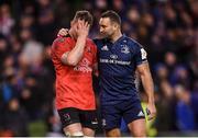 30 March 2019; Jordi Murphy of Ulster and Dave Kearney of Leinster following the Heineken Champions Cup Quarter-Final between Leinster and Ulster at the Aviva Stadium in Dublin. Photo by Stephen McCarthy/Sportsfile