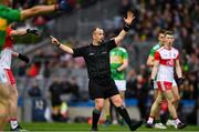 30 March 2019; Referee Brendan Cawley during the Allianz Football League Division 4 Final between Derry and Leitrim at Croke Park in Dublin. Photo by Ray McManus/Sportsfile