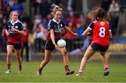 30 March 2019; Clare Walsh of St Mary's High School, supported by team-mate Mary Leahy in action against Casey McNamara of Mercy SS Ballymahon during the Lidl All-Ireland Post-Primary Schools Senior C Final match between Mercy SS, Ballymahon, Co Longford, and St Mary’s High School, Midleton, Co Cork, at St Rynagh’s GAA in Banagher, Co Offaly. Photo by Piaras Ó Mídheach/Sportsfile
