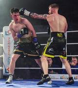 30 March 2019; Allan Phelan, right, and Aiden Metcalfe during their vacant BUI Celtic Super Featherweight title bout at the National Stadium in Dublin. Photo by Seb Daly/Sportsfile