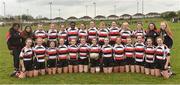 30 March 2019; The Enniscorthy team before the Leinster Rugby Girls U16 Girls Cup Final match between Enniscorthy and Tullamore at Navan RFC in Navan, Co Meath. Photo by Matt Browne/Sportsfile