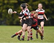 30 March 2019; Aoife Codd of Enniscorthy in action against Tullamore during the Leinster Rugby Girls U16 Girls Cup Final match between Enniscorthy and Tullamore at Navan RFC in Navan, Co Meath. Photo by Matt Browne/Sportsfile