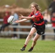 30 March 2019; Rachel Conroy of Tullamore in action against Wicklow during the Leinster Rugby Girls 18s Girls Noeleen Spain Cup Final match between Tullamore and Wicklow at Navan RFC in Navan, Co Meath. Photo by Matt Browne/Sportsfile