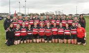 30 March 2019; the Wicklow team before the Leinster Rugby Girls 18s Girls Noeleen Spain Cup Final match between Tullamore and Wicklow at Navan RFC in Navan, Co Meath. Photo by Matt Browne/Sportsfile