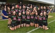 30 March 2019; The Birr team celebrate after the Leinster Rugby Girls U16 Girls Shield Final match between Birr and New Ross at Navan RFC in Navan, Co Meath. Photo by Matt Browne/Sportsfile