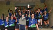 30 March 2019; Argo team captains  Sarah Robinson and Emily Slater lift the cup as their team-mates celebrate after the Leinster Rugby Girls 18s Girls Conference Final match between ARGO and Navan at Navan RFC in Navan, Co Meath. Photo by Matt Browne/Sportsfile