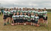30 March 2019; The Naas team before the Leinster Rugby Girls 18s Girls Plate Final match between Naas and Tullow at Navan RFC in Navan, Co Meath. Photo by Matt Browne/Sportsfile
