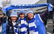 31 March 2019; Waterford supporters, from left, Shelly, Bridget and Aoife Phelan, from Waterford city, ahead of the Allianz Hurling League Division 1 Final match between Limerick and Waterford at Croke Park in Dublin. Photo by Ramsey Cardy/Sportsfile