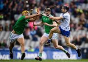 31 March 2019; Jamie Barron of Waterford in action against Dan Morrissey, left, and Declan Hannon of Limerick during the Allianz Hurling League Division 1 Final match between Limerick and Waterford at Croke Park in Dublin. Photo by Stephen McCarthy/Sportsfile