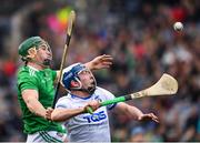 31 March 2019; Stephen Bennett of Waterford in action against Seán Finn of Limerick during the Allianz Hurling League Division 1 Final match between Limerick and Waterford at Croke Park in Dublin. Photo by Ray McManus/Sportsfile