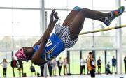 31 March 2019; Nelvin Appiah of Longford A.C., Co. Longford, competing in the Boys Under 19 High Jump  event during Day 2 of the Irish Life Health National Juvenile Indoor Championships at AIT in Athlone, Co Westmeath. Photo by Sam Barnes/Sportsfile