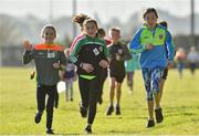 31 March 2019; 11 year old Ruby Power, left, from Newtown, Co Tipperary with her friends Mia Sharkey, age 11, and Cara Slattery, right age 11, during the parkrun Ireland in partnership with Vhi Ireland, at Burgess GAA Grounds, Kilcolman, Nenagh in  Co. Tipperary. parkrun Ireland expanded their range of junior events to 19 with the introduction of the Heritage junior parkrun on Sunday morning. Junior parkruns are 2km long and cater for 4 to 14-year olds, free of charge providing a fun and safe environment for children to enjoy exercise. To register for a parkrun near you visit www.parkrun.ie. Photo by Matt Browne/Sportsfile