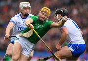 31 March 2019; Séamus Flanagan of Limerick in action against Noel Connors, right, and Shane McNulty of Waterford during the Allianz Hurling League Division 1 Final match between Limerick and Waterford at Croke Park in Dublin. Photo by Ray McManus/Sportsfile